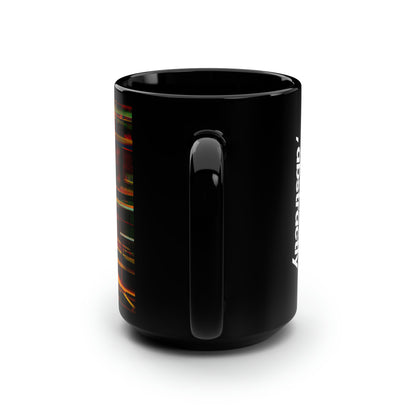 Charlotte Bingham - Electric Force, Abstractly - Black Ceramic Mug 15oz