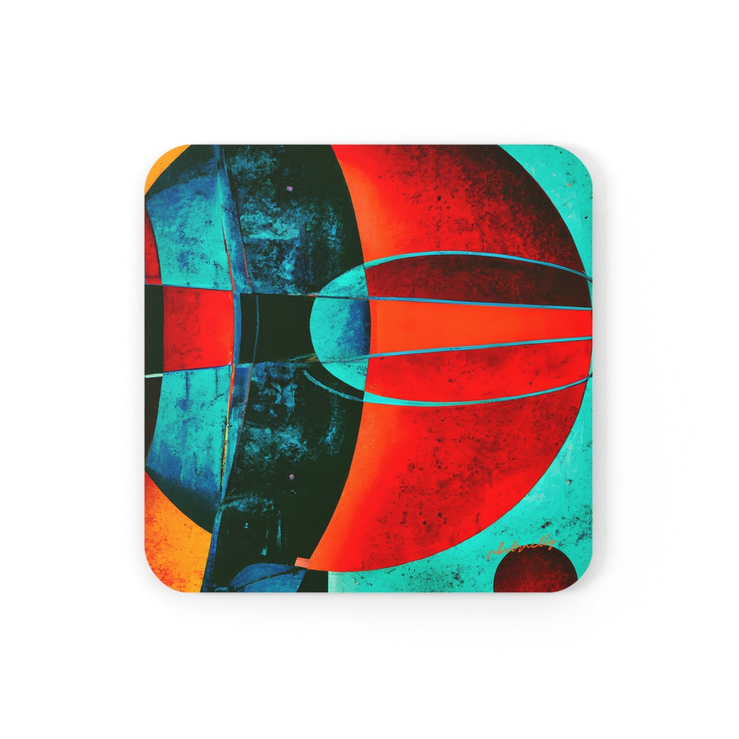 Lyle Ackerman - Normal Force, Abstractly - Corkwood Coaster Set of 4