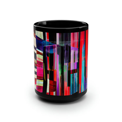 Herbert Steinberg - Air Resistance Force, Abstractly  - Black Ceramic Mug 15oz