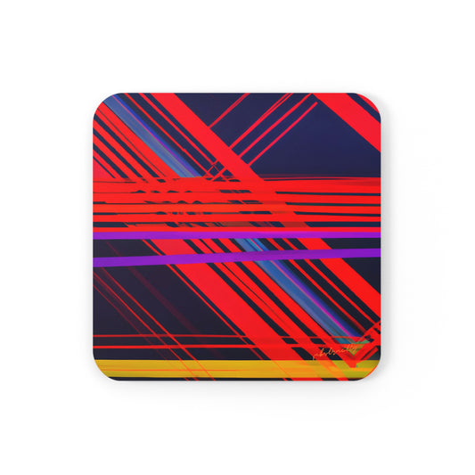 Leonard Goldstein - Air Resistance Force, Abstractly - Corkwood Coaster Set of 4