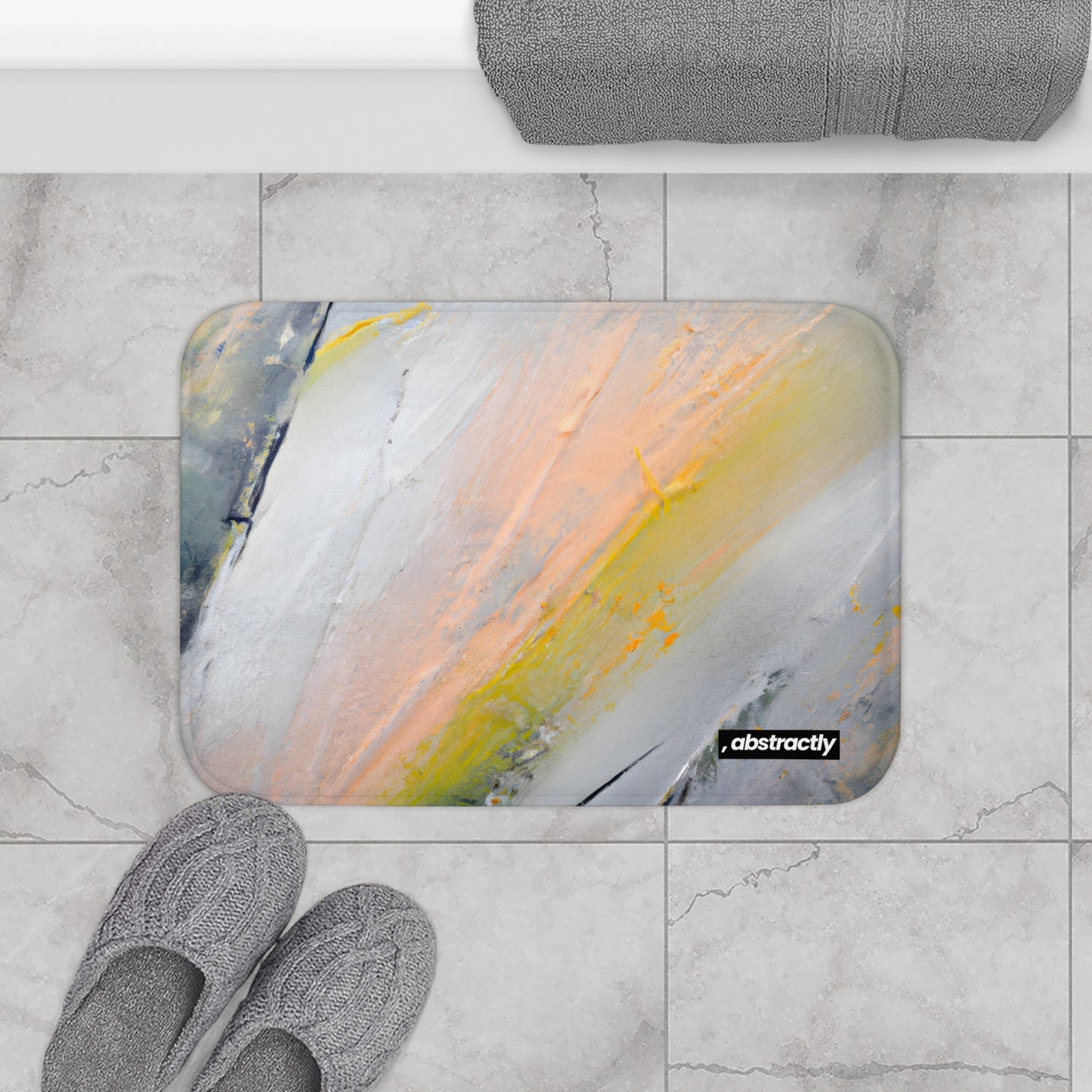 Astroflite Crystal - Aluminum, Abstractly - Bath Mat