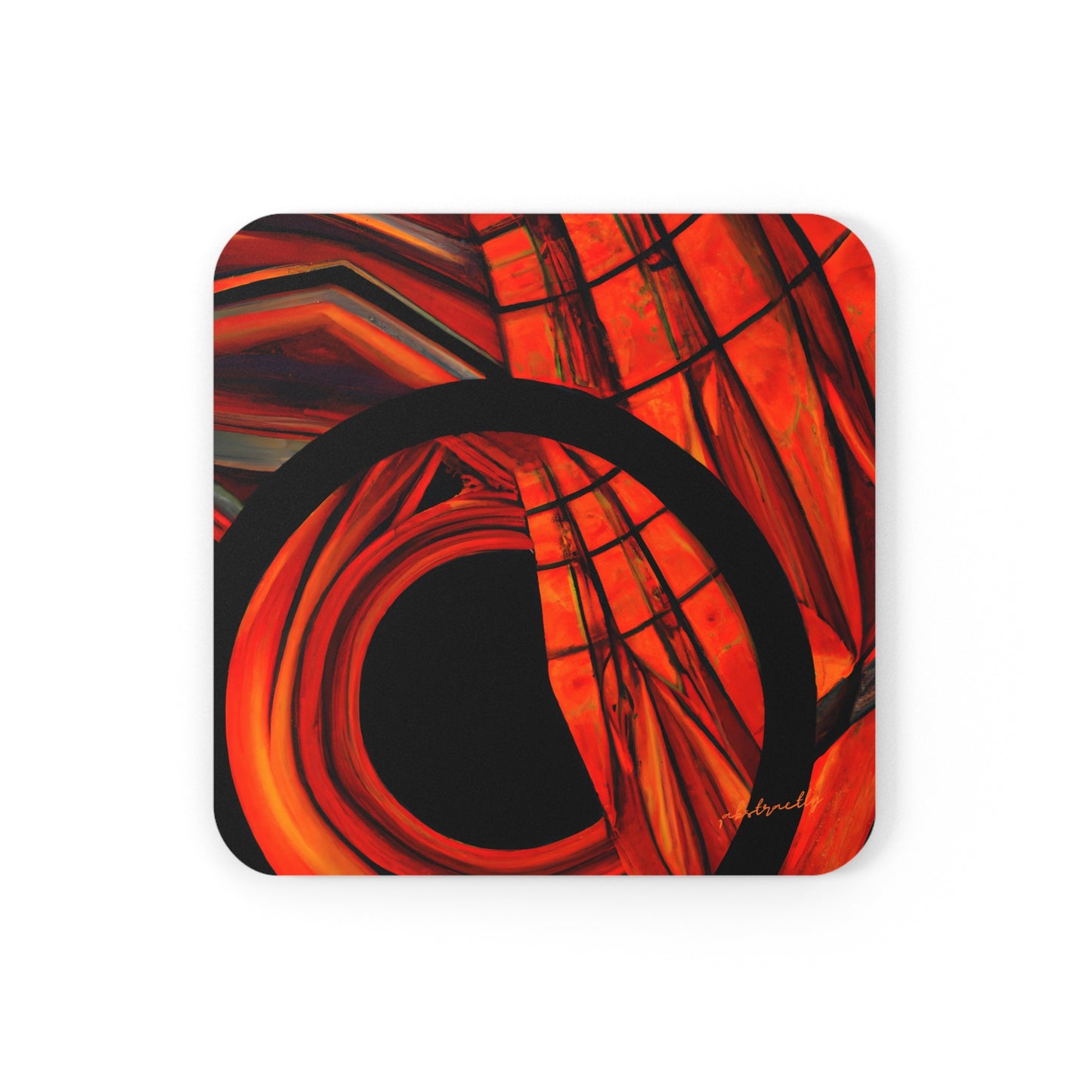 Kathleen Sterling - Tension Force, Abstractly - Corkwood Coaster Set of 4