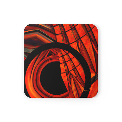 Kathleen Sterling - Tension Force, Abstractly - Corkwood Coaster Set of 4