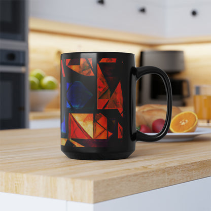 Loren Morgan - Normal Force, Abstractly - Black Ceramic Mug 15oz