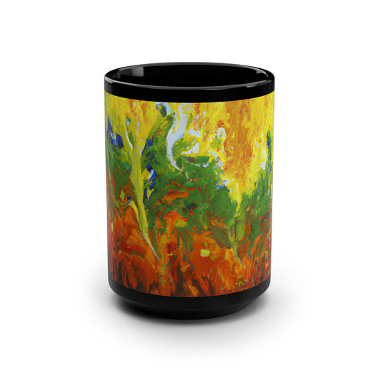 Frigivenium Crystal - Chemistry, Abstractly - Black Ceramic Mug 15oz