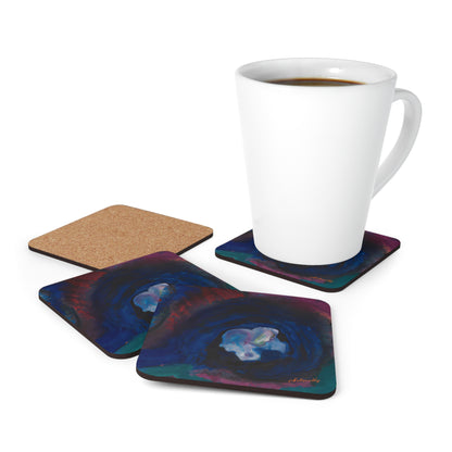 Luminary Etherium - Chemistry, Abstractly - Corkwood Coaster Set of 4