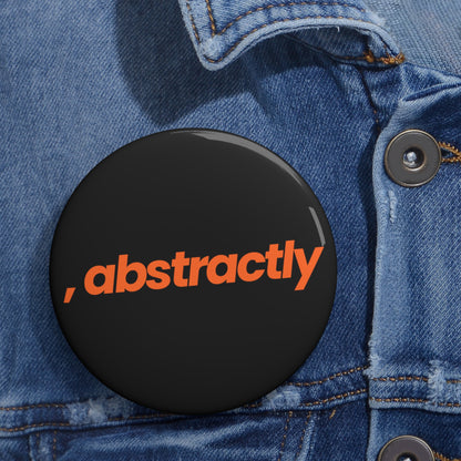 [, abstractly] Orange-on-Black - Pin Button