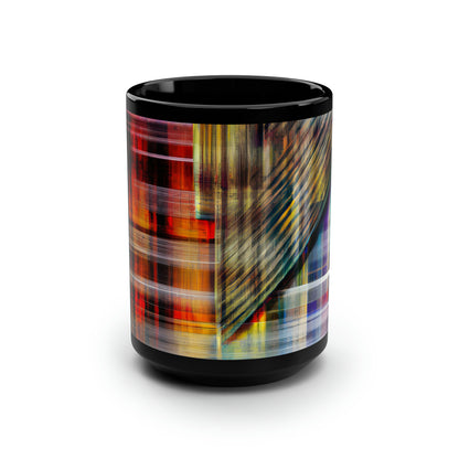 Marshall Sobel - Strong Force, Abstractly - Black Ceramic Mug 15oz