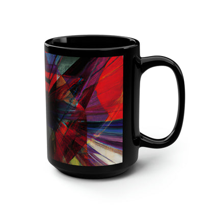 Rebecca Morland - Gravity Force, Abstractly - Black Ceramic Mug 15oz