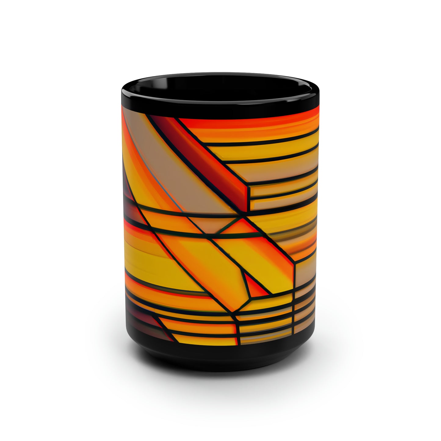 Adrian Walsh - Gravity Force, Abstractly - Black Ceramic Mug 15oz