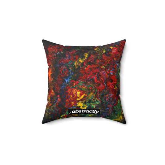 Frostfire Neonium - Chemistry, Abstractly - Faux Suede Throw Pillow