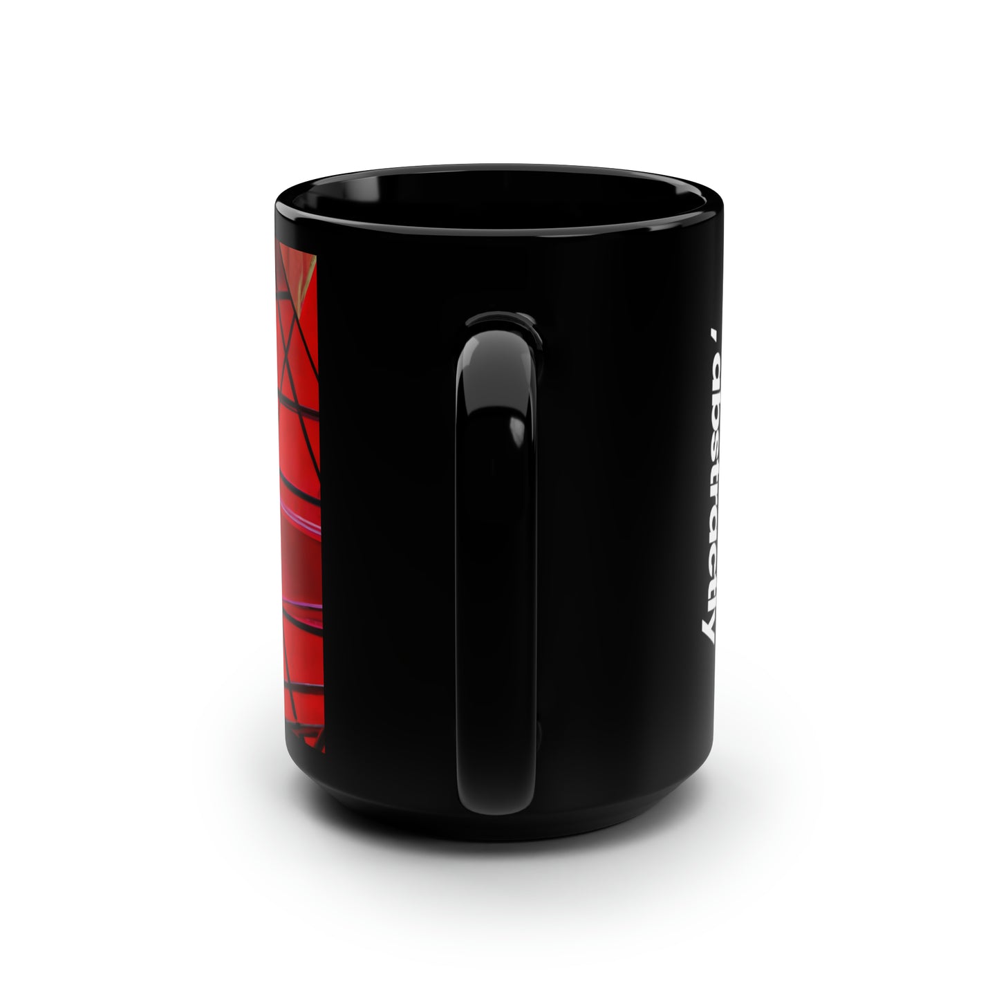 Amelia Hartley - Weak Force, Abstractly - Black Ceramic Mug 15oz