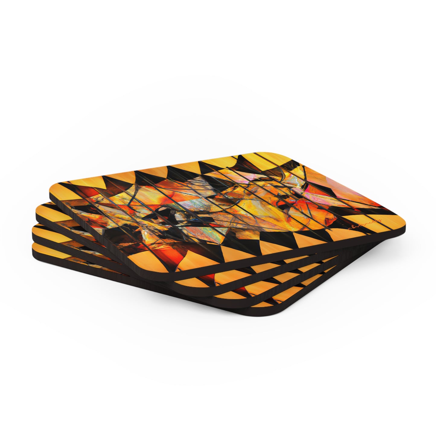 Dorothy Baxter - Magnetic Force, Abstractly - Corkwood Coaster Set of 4