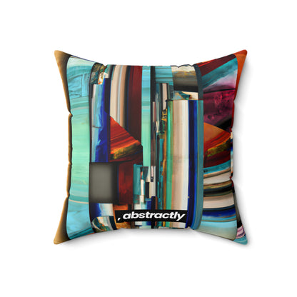 Alexandra Bouchard - Applied Force, Abstractly - Faux Suede Throw Pillow