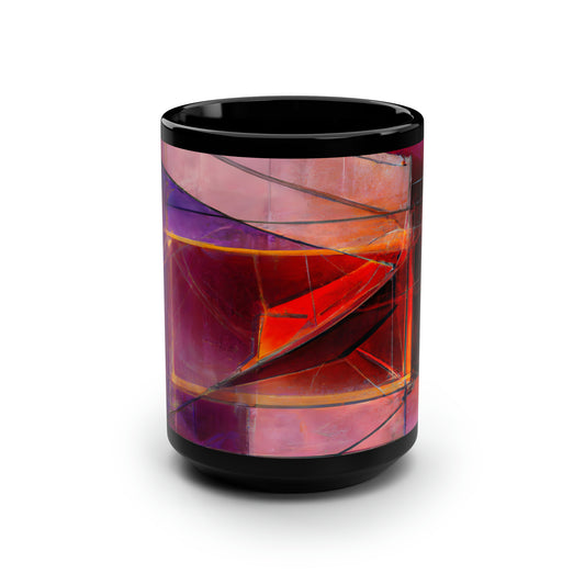 Margaret Hollis - Strong Force, Abstractly - Black Ceramic Mug 15oz