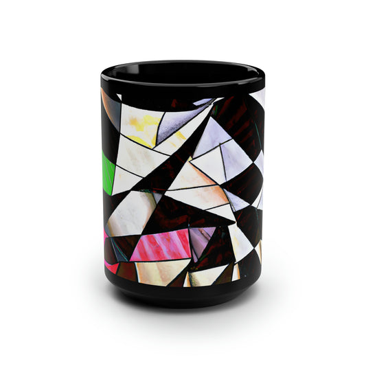 Emmett Baines - Tension Force, Abstractly - Black Ceramic Mug 15oz