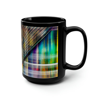 Marshall Sobel - Strong Force, Abstractly - Black Ceramic Mug 15oz