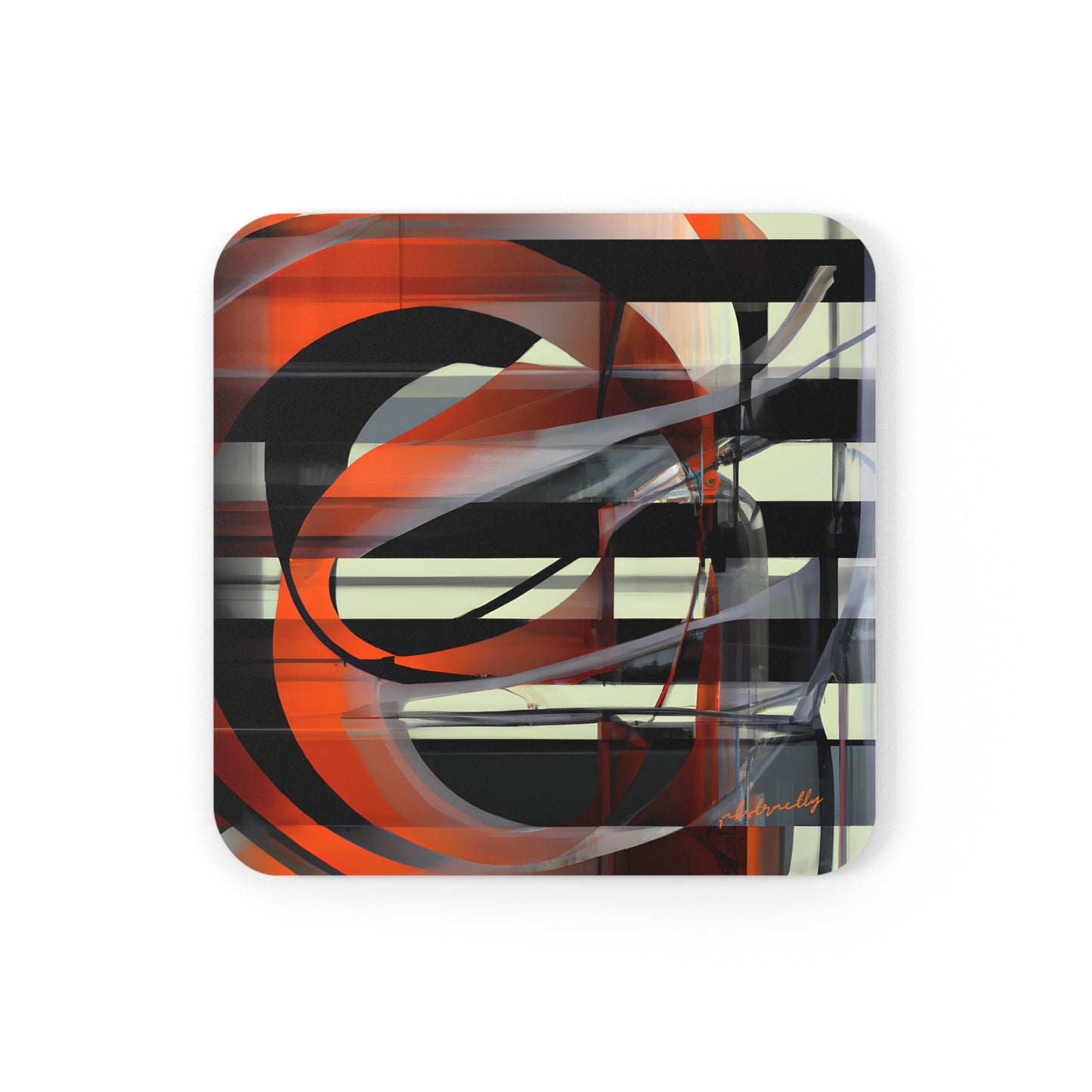 Lena Norberg - Spring Force, Abstractly - Corkwood Coaster Set of 4