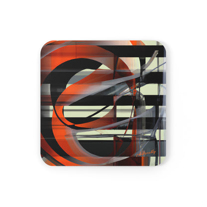 Lena Norberg - Spring Force, Abstractly - Corkwood Coaster Set of 4