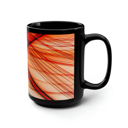 Ellis Rothman - Magnetic Force, Abstractly - Black Ceramic Mug 15oz