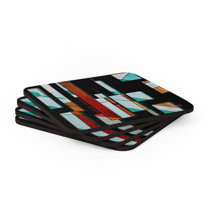 Ava Eisenstein - Friction Force, Abstractly - Corkwood Coaster Set of 4