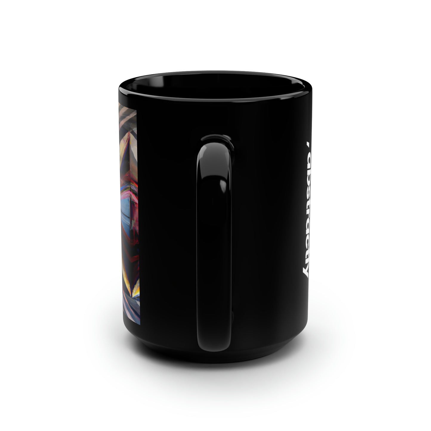 Avery Rosenberg - Applied Force, Abstractly - Black Ceramic Mug 15oz