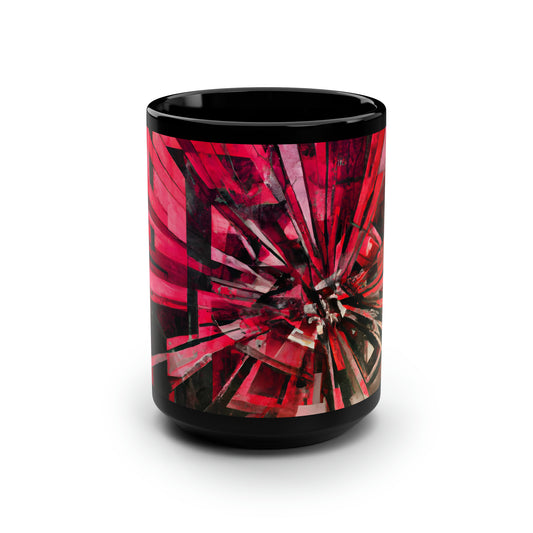 Loren Scott - Gravity Force, Abstractly - Black Ceramic Mug 15oz