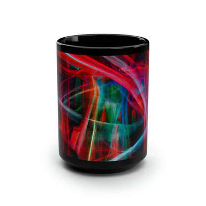 Maria Everton - Weak Force, Abstractly - Black Ceramic Mug 15oz