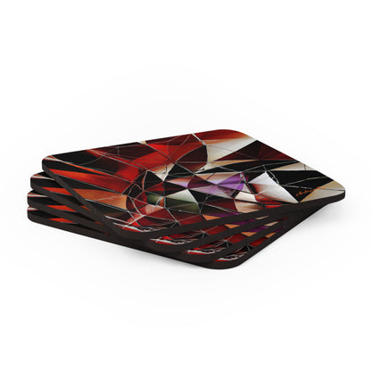 Oscar Klein - Tension Force, Abstractly - Corkwood Coaster Set of 4