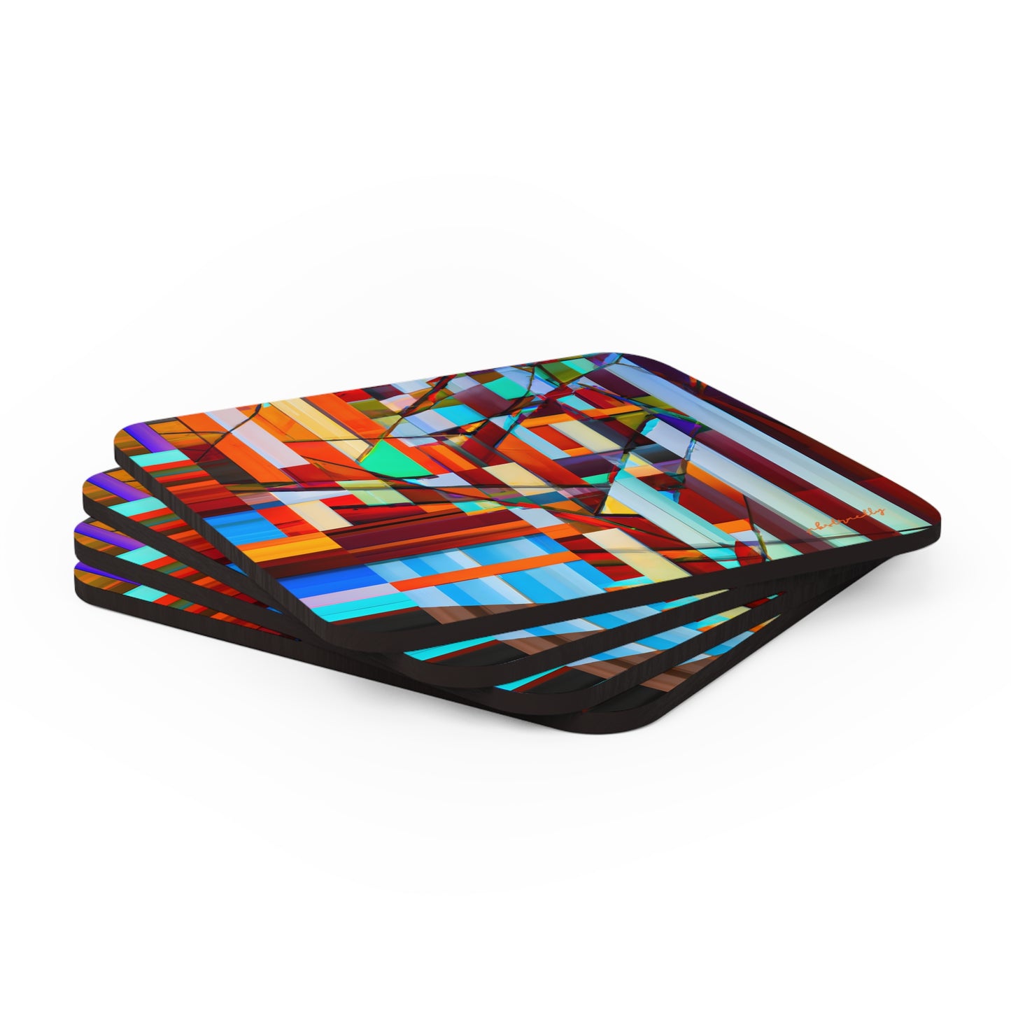 Edward Higgs - Electromagnetic Force, Abstractly - Corkwood Coaster Set of 4