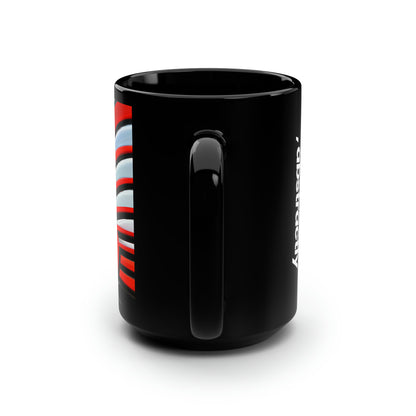 Aaron Feldman - Electric Force, Abstractly - Black Ceramic Mug 15oz