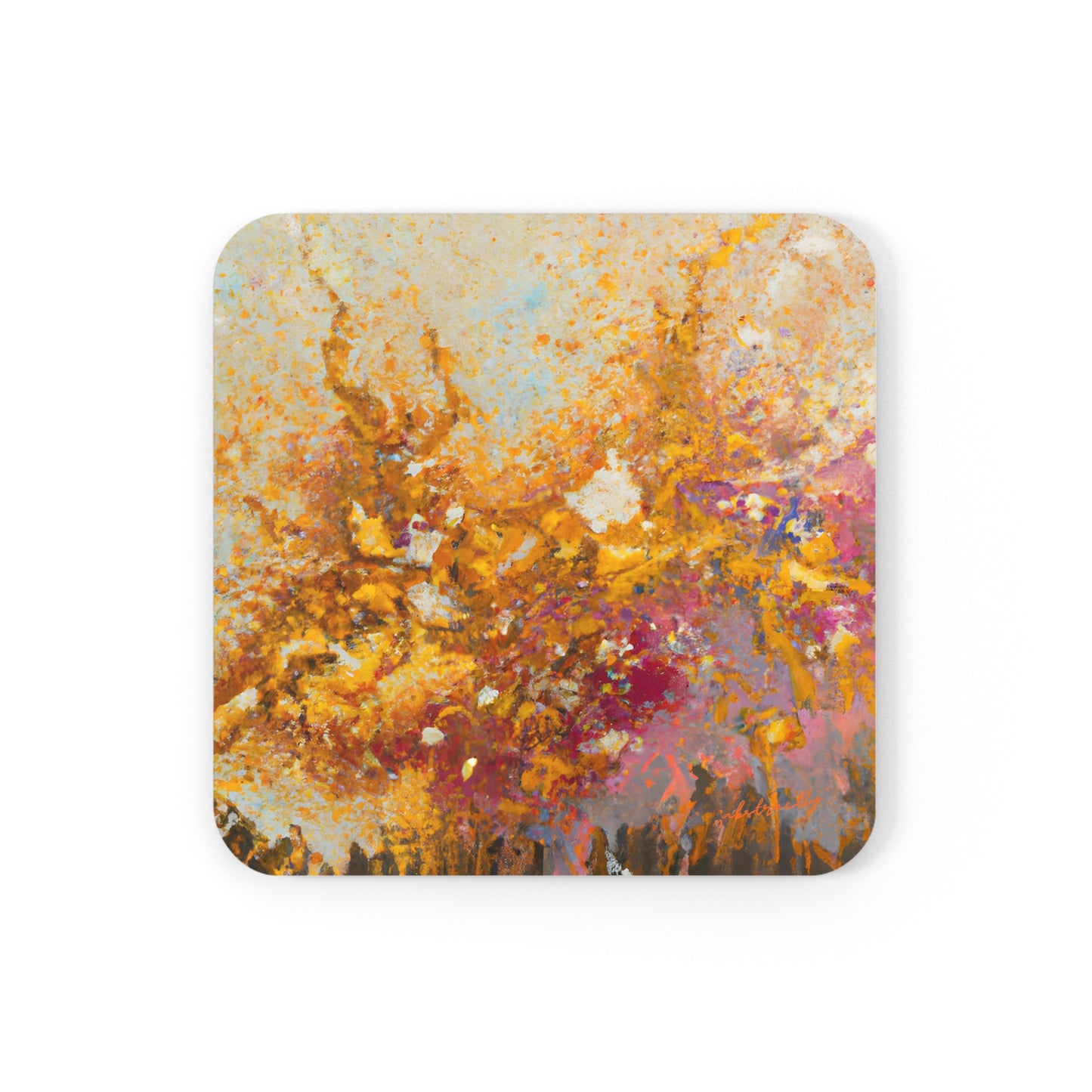 Spectral Bismuth Oxide - Chemistry, Abstractly - Corkwood Coaster Set of 4