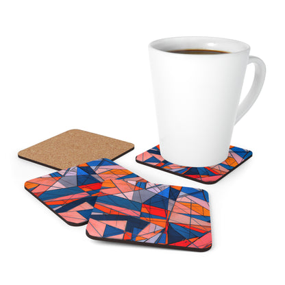 Lorraine Thatcher - Air Resistance Force, Abstractly - Corkwood Coaster Set of 4