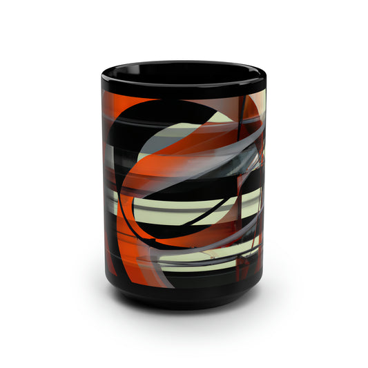 Lena Norberg - Spring Force, Abstractly - Black Ceramic Mug 15oz