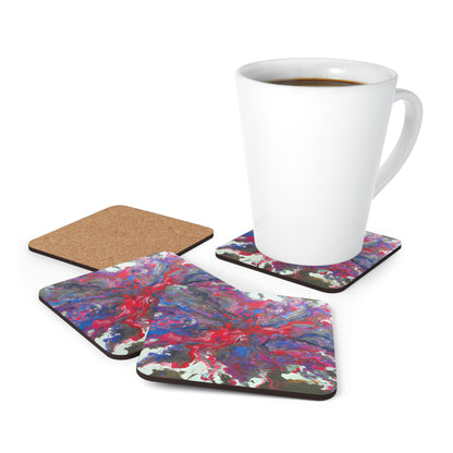 Adalbertonium Fluxide - Chemistry, Abstractly - Corkwood Coaster Set of 4