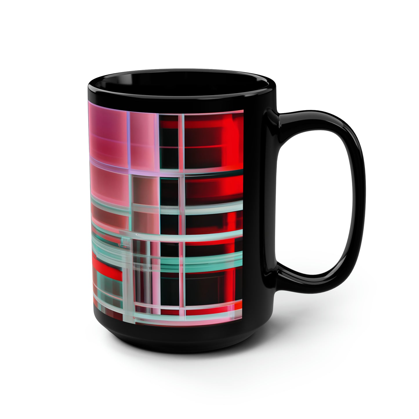 Alexandra Gunderson - Magnetic Force, Abstractly - Black Ceramic Mug 15oz