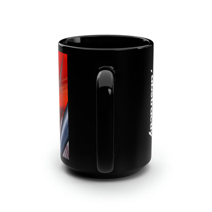 Stanley Marshall - Spring Force, Abstractly - Black Ceramic Mug 15oz