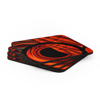 Kathleen Sterling - Tension Force, Abstractly - Corkwood Coaster Set of 4