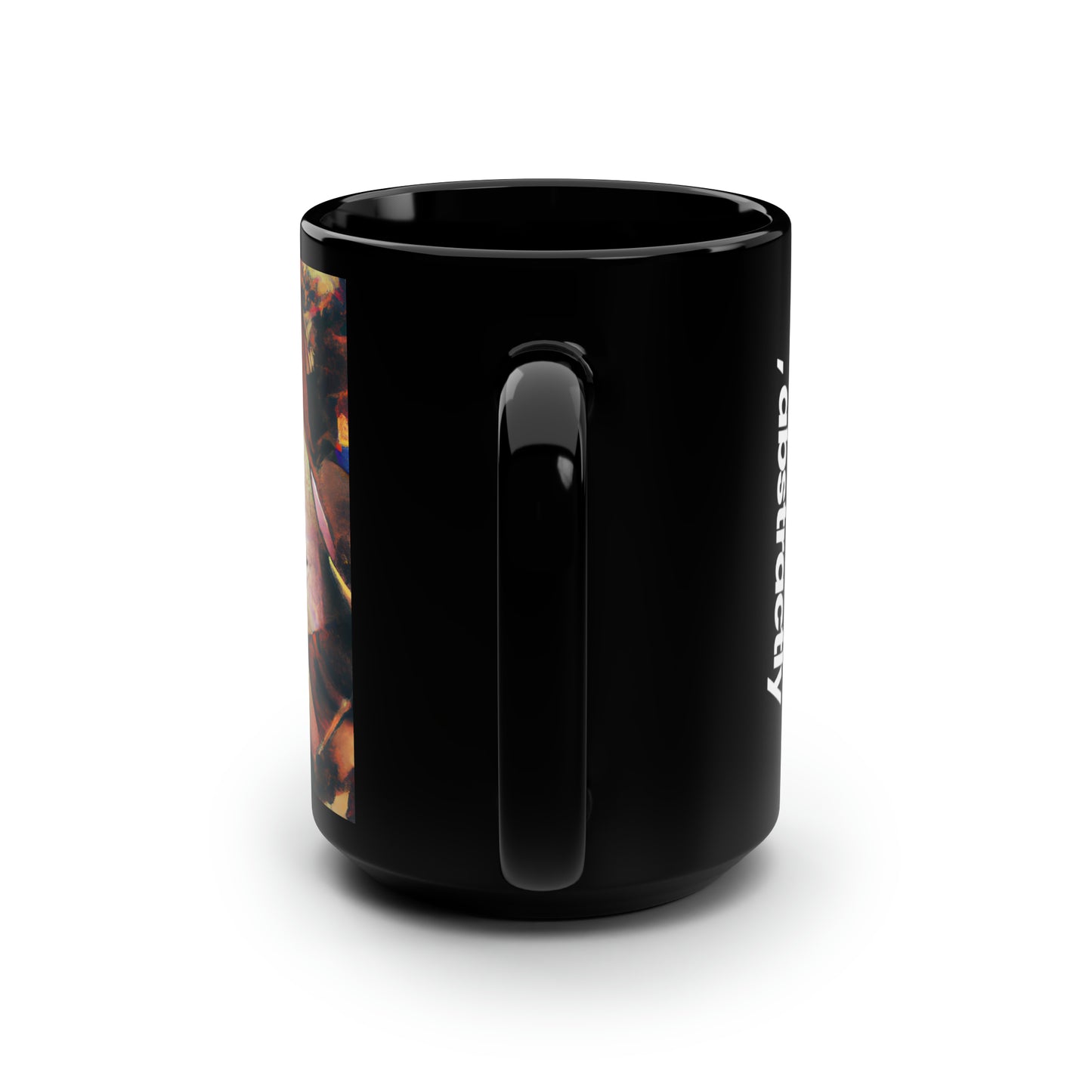 Marianne Rosenfield - Strong Force, Abstractly - Black Ceramic Mug 15oz