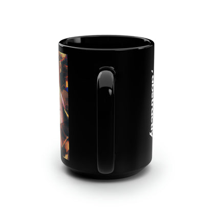 Marianne Rosenfield - Strong Force, Abstractly - Black Ceramic Mug 15oz