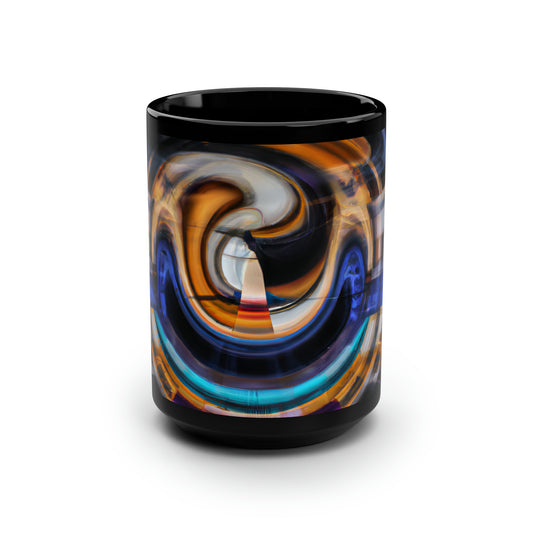 Patricia Sagan - Weak Force, Abstractly - Black Ceramic Mug 15oz