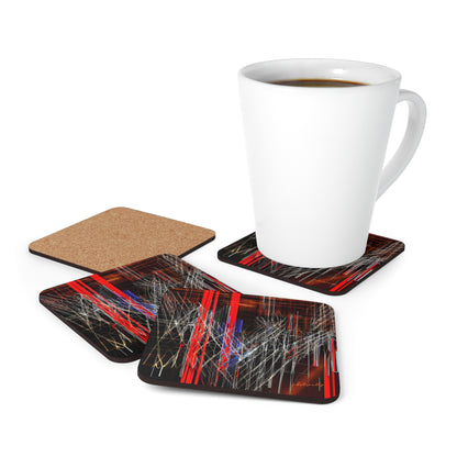 Walter Kleinberg - Strong Force, Abstractly - Corkwood Coaster Set of 4