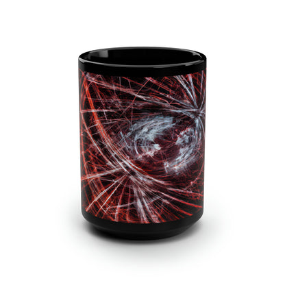 Maxine Hawthorne - Electromagnetic Force, Abstractly - Black Ceramic Mug 15oz