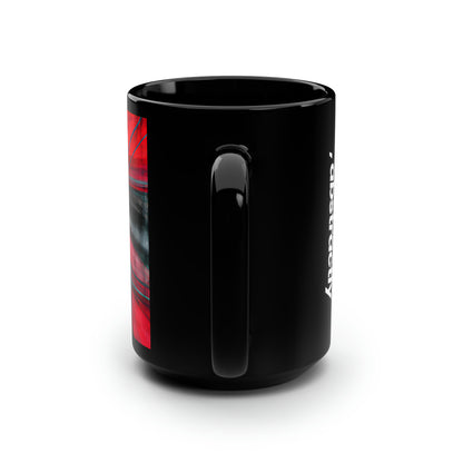 Lois Strauss - Electromagnetic Force, Abstractly - Black Ceramic Mug 15oz