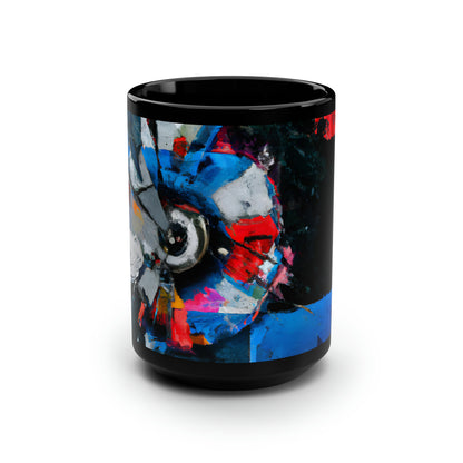 Arthur Finkelstein - Weak Force, Abstractly - Black Ceramic Mug 15oz