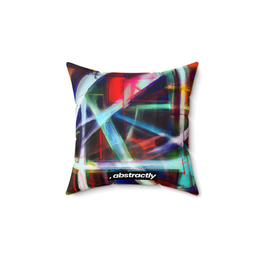 Leonard Kleinberg - Electric Force, Abstractly - Faux Suede Throw Pillow