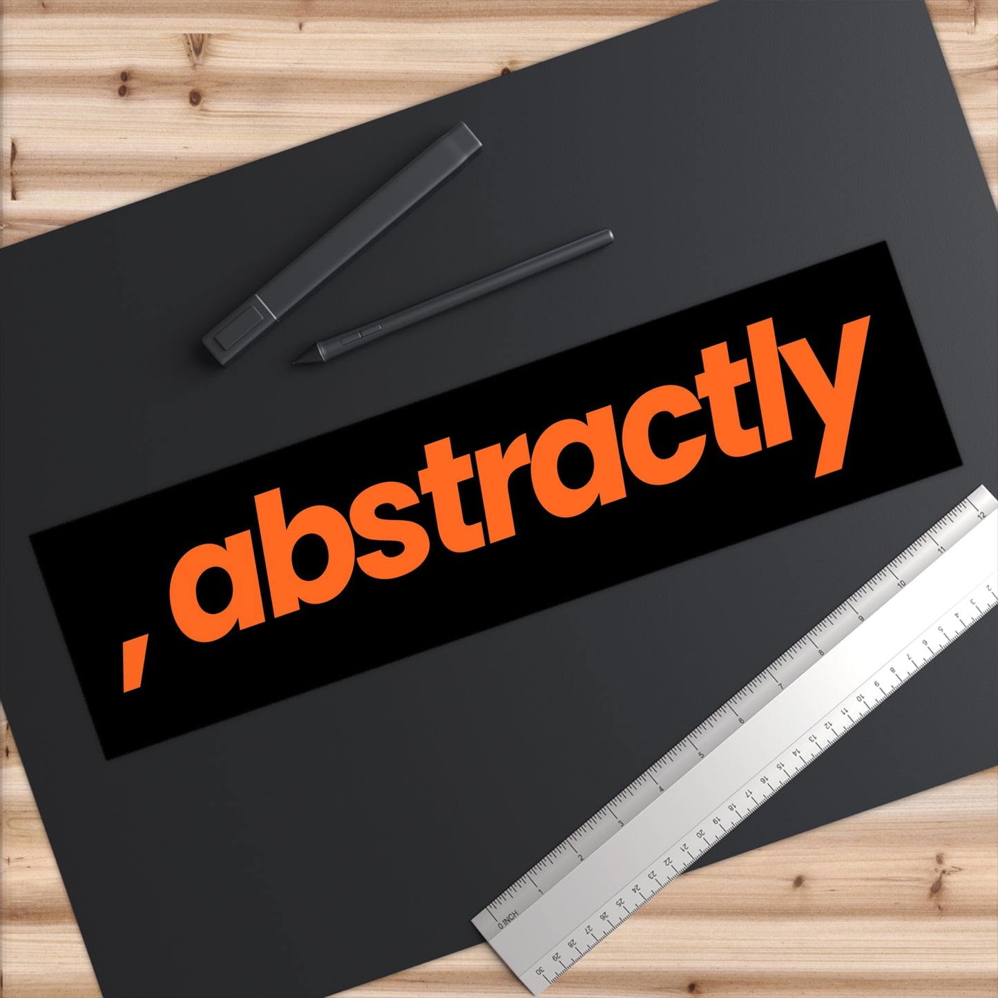 [, abstractly] Orange-on-Black - Bumper Sticker