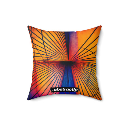 Richard Sterling - Magnetic Force, Abstractly - Faux Suede Throw Pillow