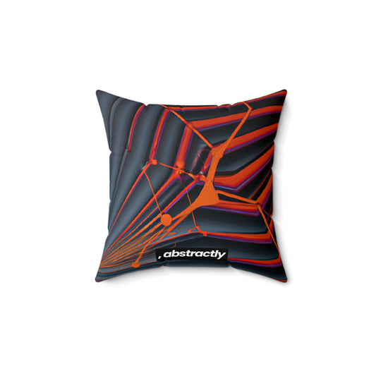 Marilyn Rothstein - Magnetic Force, Abstractly - Faux Suede Throw Pillow