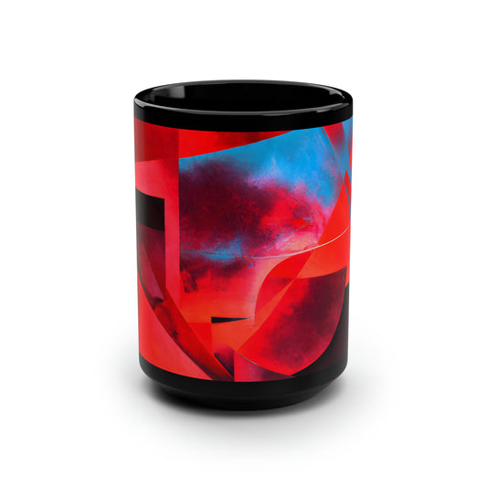 Alicia Rossman - Weak Force, Abstractly - Black Ceramic Mug 15oz